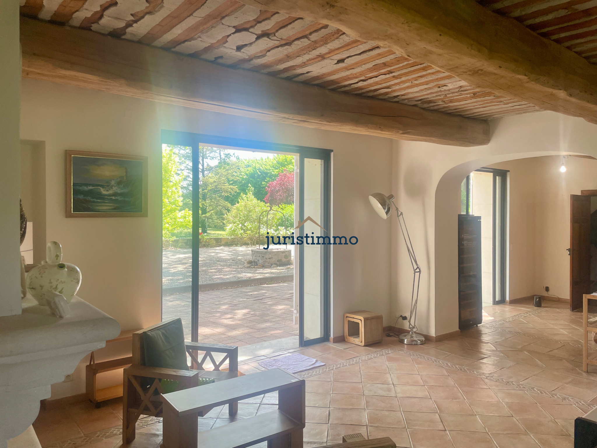 Interior of a property in Provence Interior of an elegant property with natural light and simple decor.