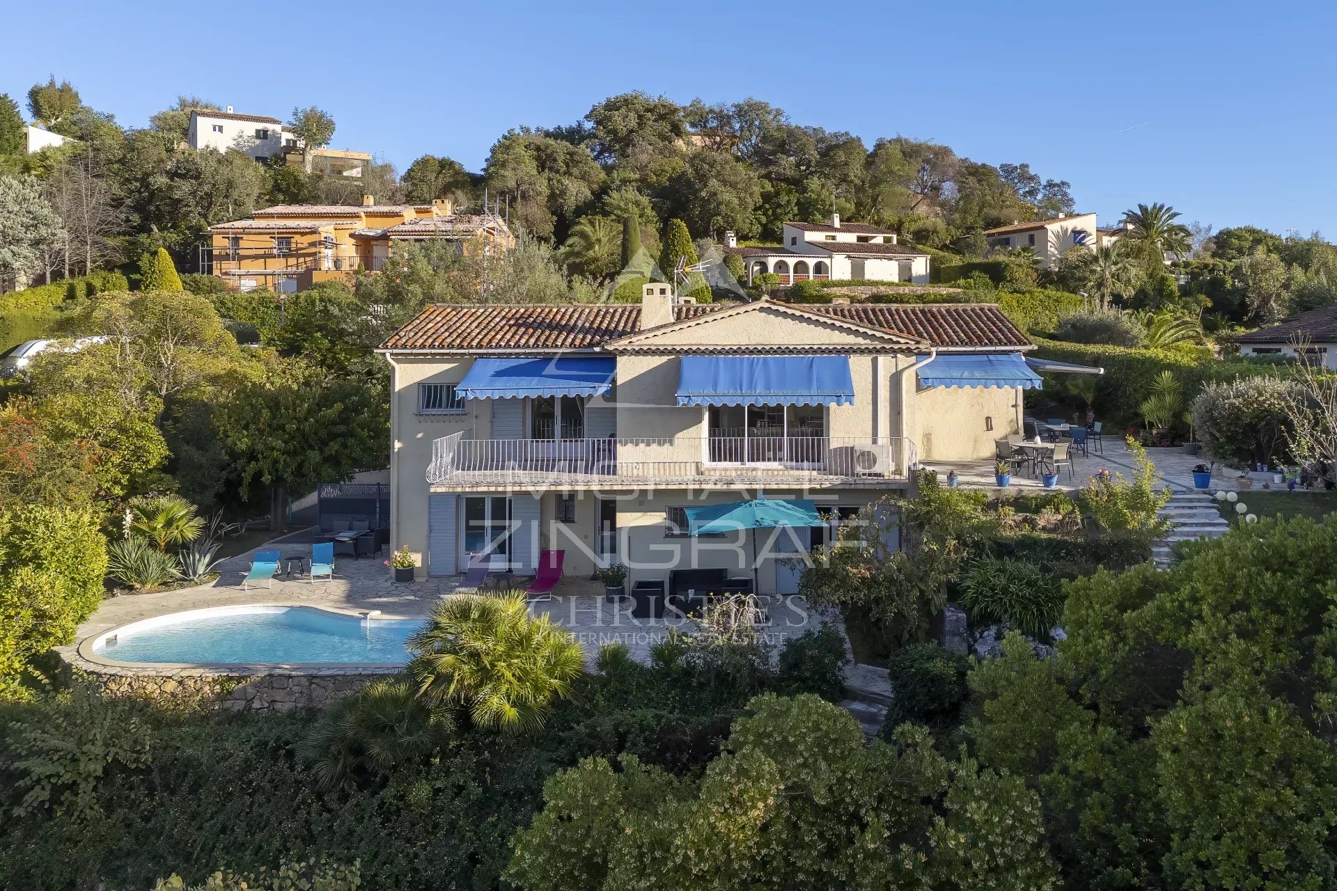 Renovated family home with swimming pool and mountain views in Mandelieu-La Napoule.