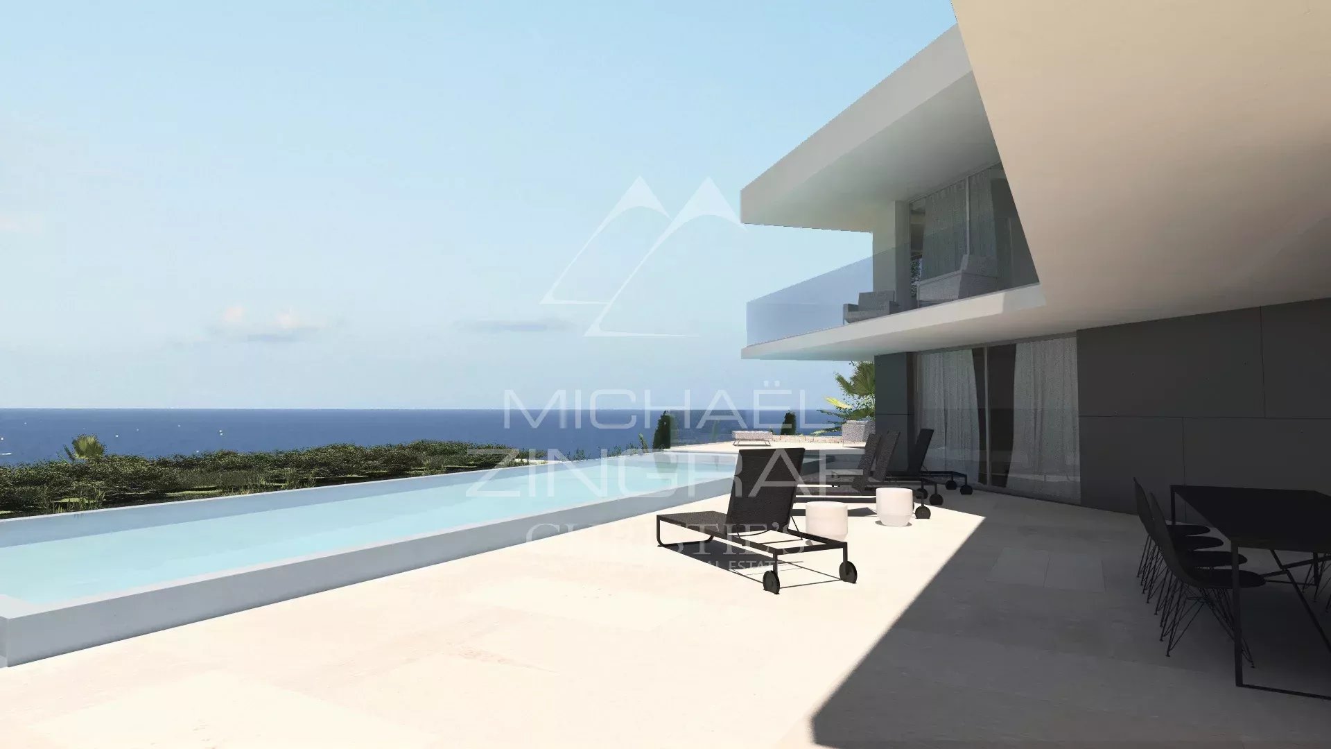 Propriété à rénover à Théoule-sur-Mer Terrasse d'une propriété à rénover avec vue sur la mer à Théoule-sur-Mer.