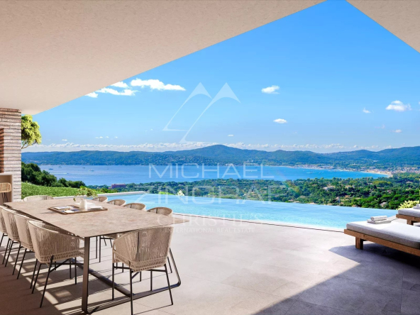 Villa “La Pampelonne”, Modern and Bright with Panoramic Sea View over the Gulf of Saint-Tropez