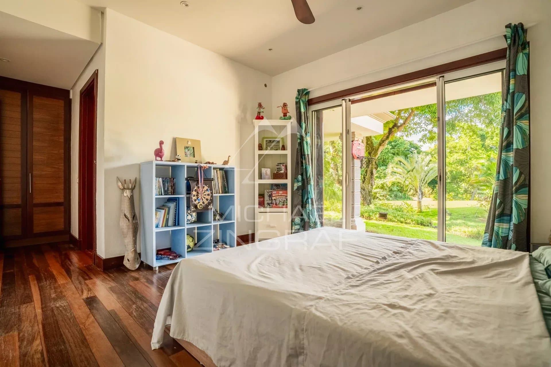 Room in a villa in Bel Ombre, Mauritius, with garden view.