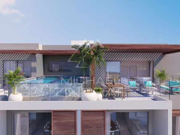 Penthouse de luxe avec rooftop privé à Belle Mare, île Maurice.