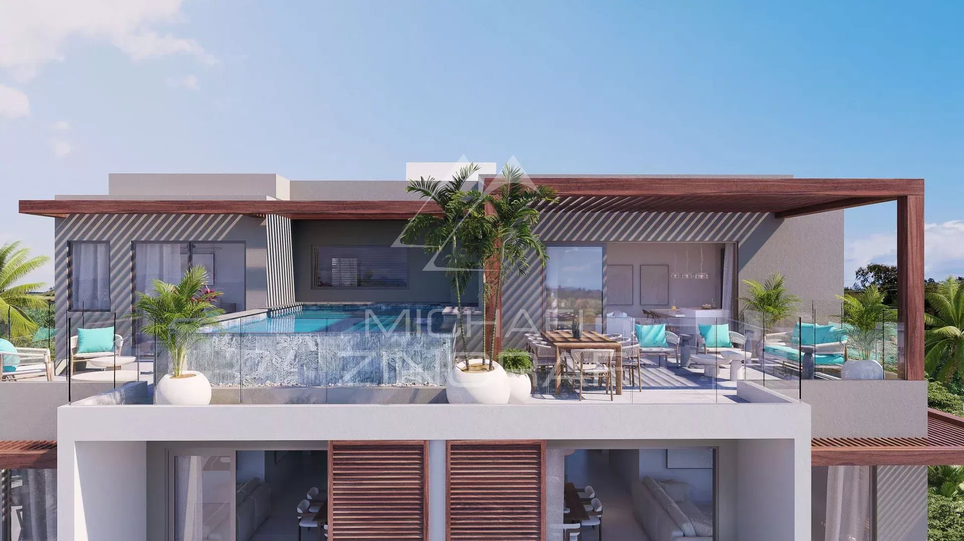 Penthouse de Luxe à Belle Mare Penthouse de luxe avec rooftop privé à Belle Mare, île Maurice.