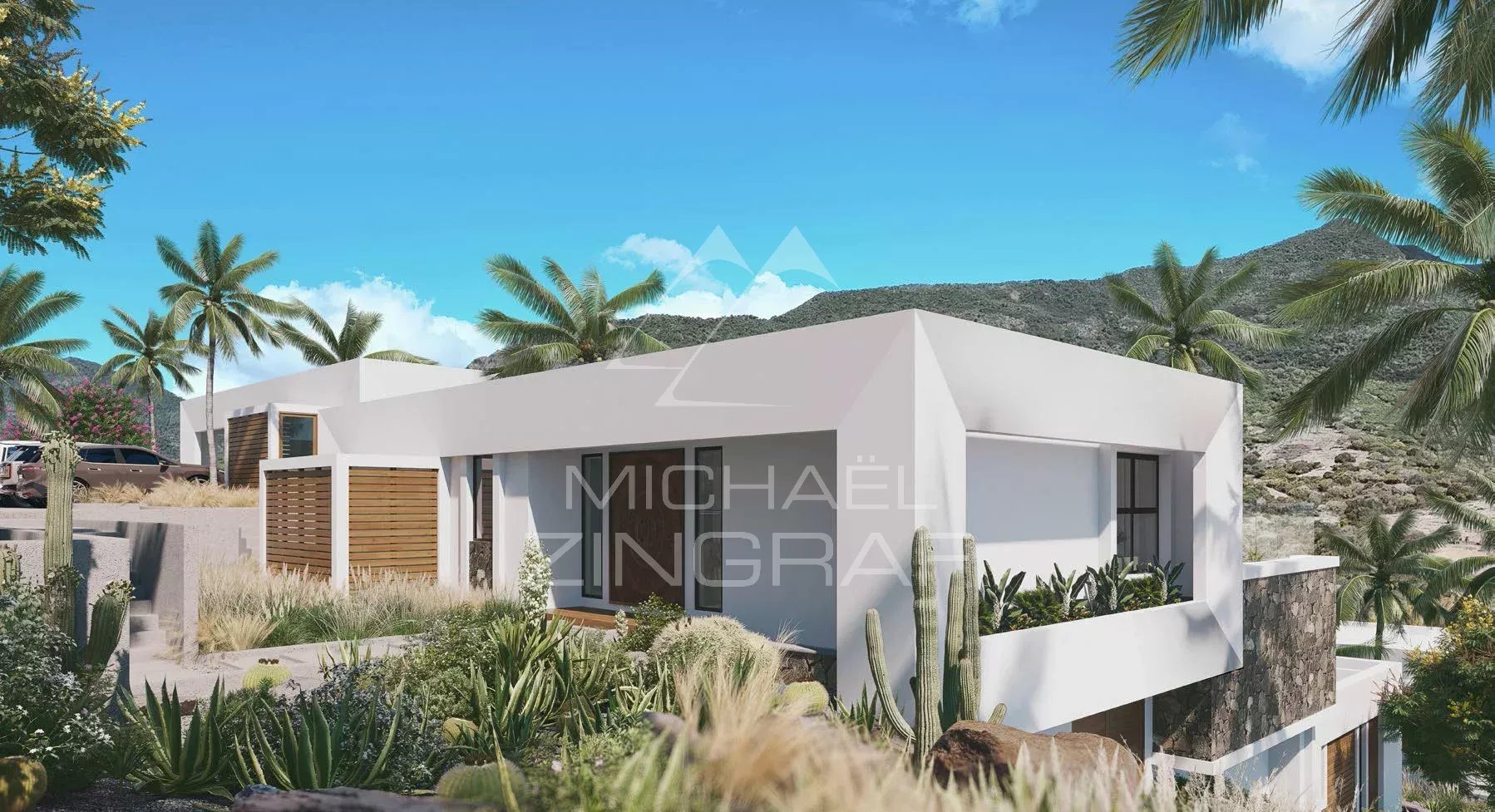 Villa d’Exception à Rivière Noire Villa moderne de 4 chambres avec vue sur montagnes et mer, entourée de végétation à Rivière Noire.