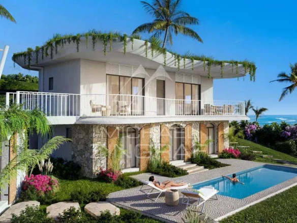 Villa bioclimatique avec piscine privée et vue sur la mer à Baie du Cap.