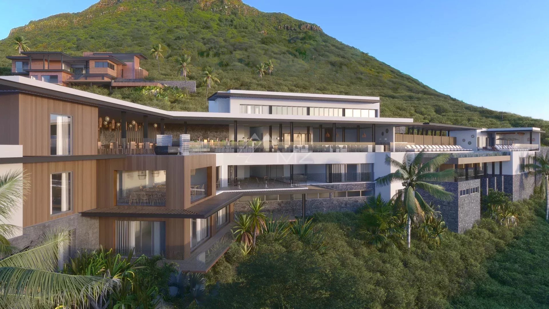 Villa BENGALI à Rivière Noire Villa moderne avec piscine à débordement et vue sur la montagne à Rivière Noire.