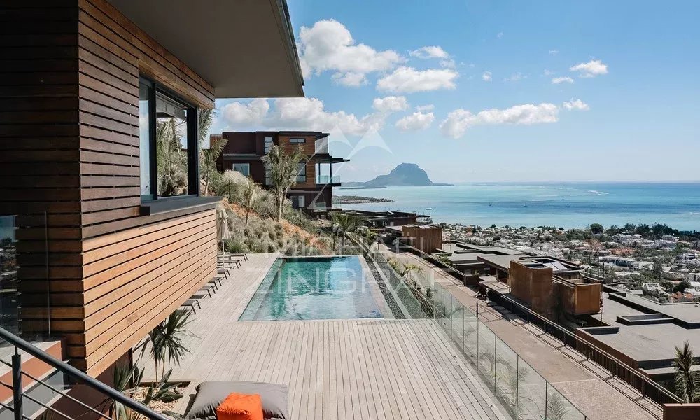 Appartement 3 Chambres avec Vue sur l’Océan Appartement moderne avec piscine et vue sur l'océan Indien à Rivière Noire.