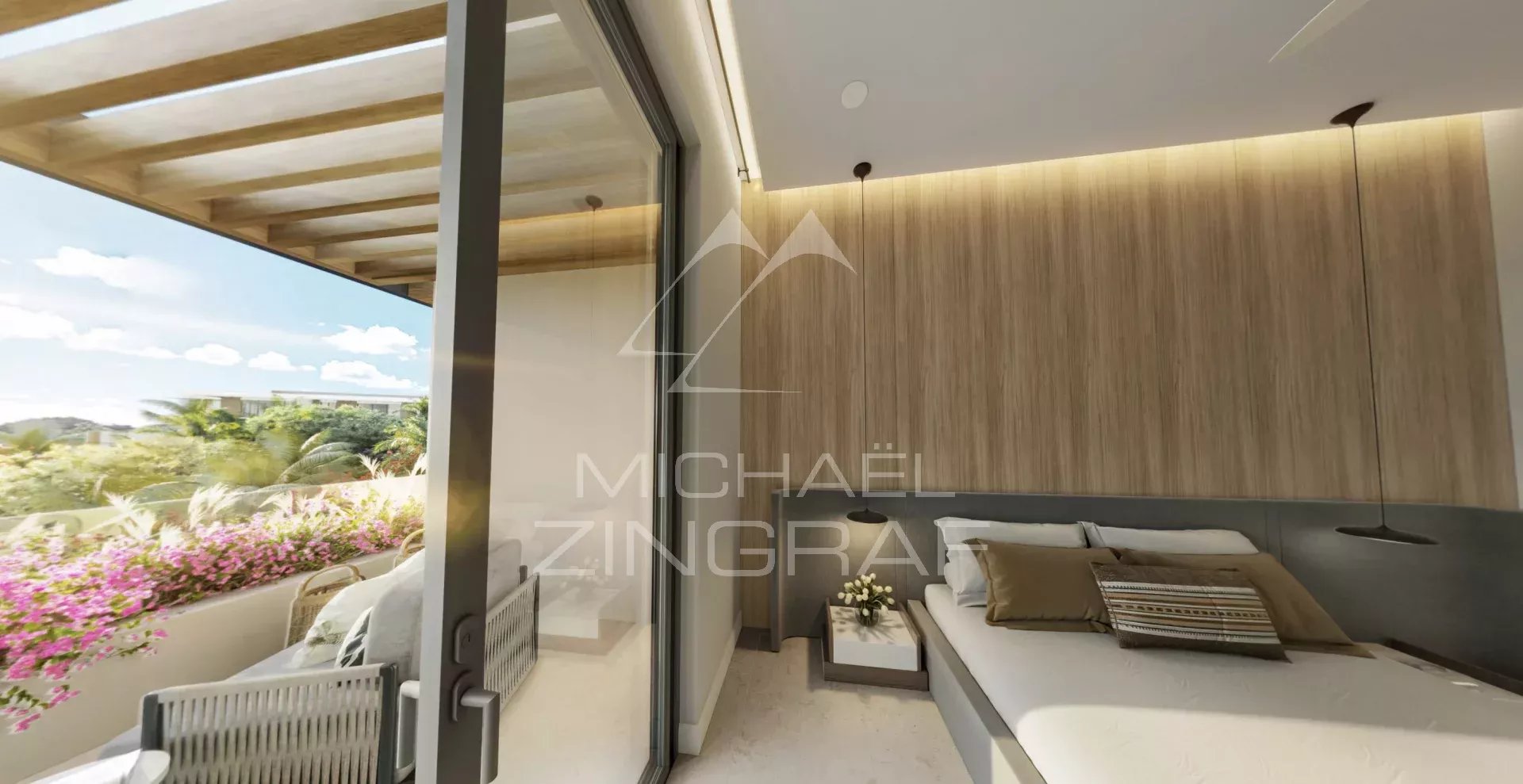 Elegant room in Balaclava Modern room with a view of a tropical garden in Balaclava