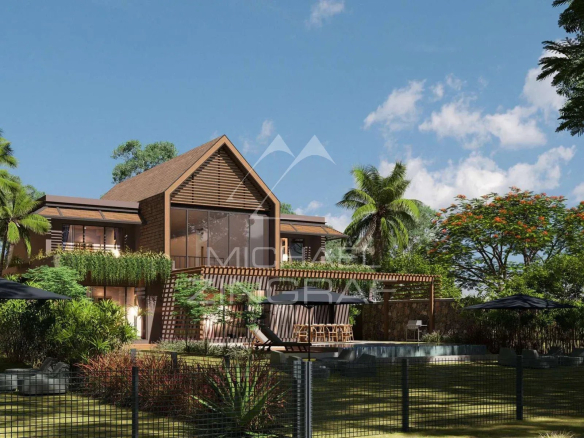 Villas de prestige à Anse La Raie, Île Maurice, avec jardin et piscine privés.