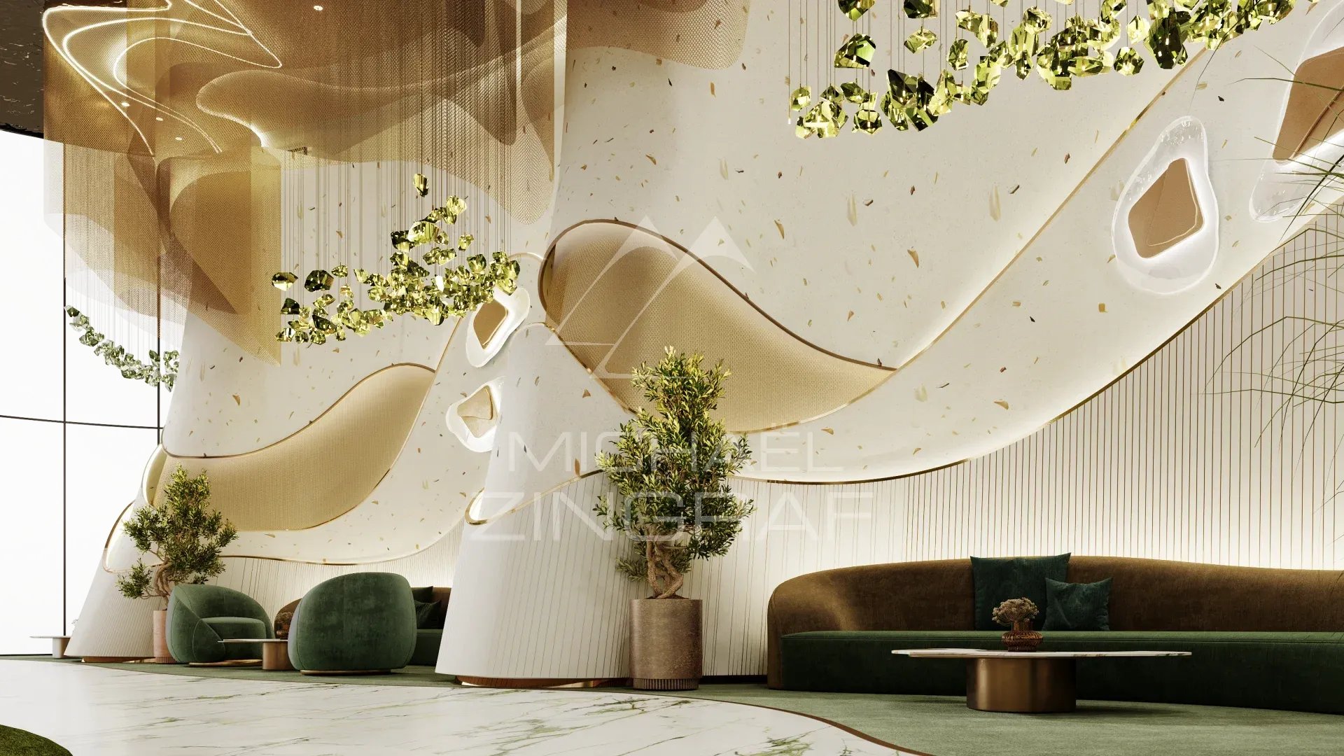 Intérieur d’un duplex à Dubaï Intérieur d'un duplex à Dubaï avec des éléments architecturaux modernes et des espaces de vie élégants.