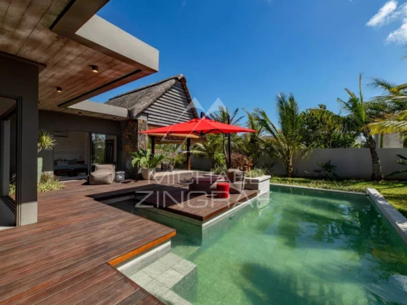 Villa contemporaine avec piscine et jardin à Grand Baie, Île Maurice.