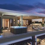 Penthouse 4 chambres dans une résidence en bord de mer