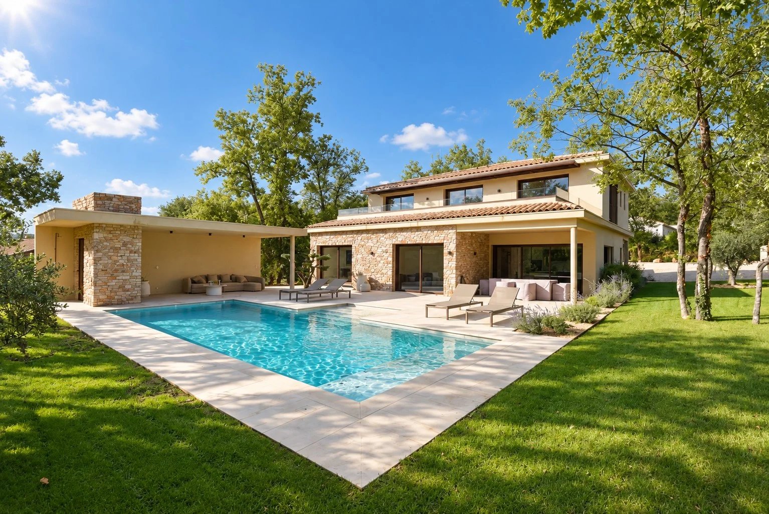 Villa meublée à Tourrettes Villa contemporaine avec piscine et jardin à Tourrettes, Golf de Terre Blanche.