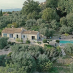 View of the valley Beautiful single-storey villa with outbuildings
