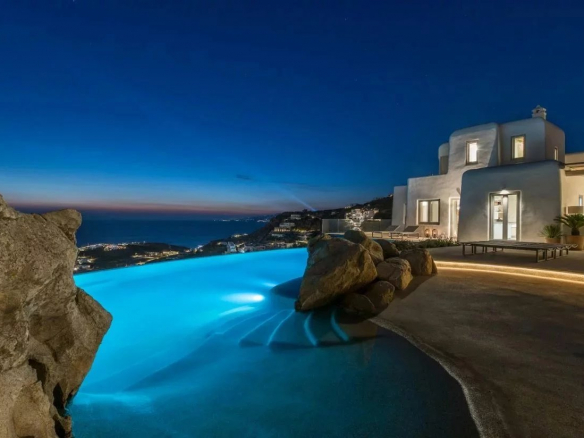 Mykonos: Luxury villa property with panoramic sea view