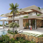 Villa de luxe Bel Ombre, vue sur lagon et golf, Île Maurice