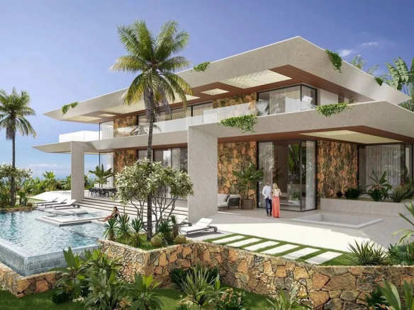 Villa de luxe Bel Ombre, vue sur lagon et golf, Île Maurice