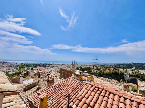 Typical village house top with panoramic views of the sea and the hills