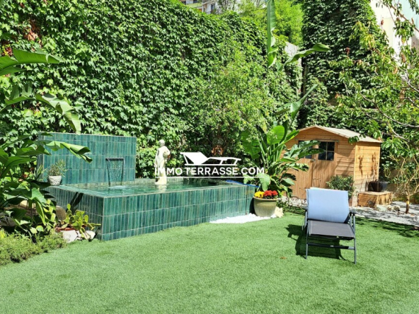 4-room apartment in Nice Fleurs with gardens and mini pool