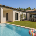Vente maison plain pied contemporaine avec piscine ,Rochefort-du-Gard