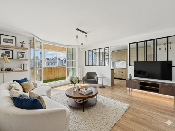 Un jardin suspendu sur Paris – F4 traversant rénové, lumièr