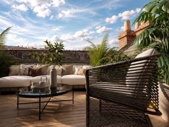 Bordeaux, 2-bedroom apartment, fully renovated, with 2 beautiful terraces - elevator