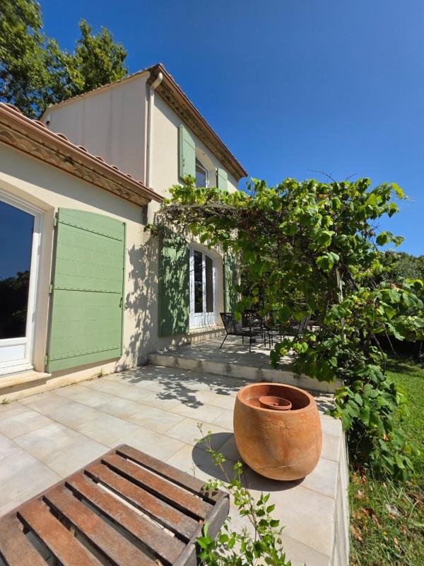 House in Paradou House with garden and terrace in Paradou, view of the blue sky.