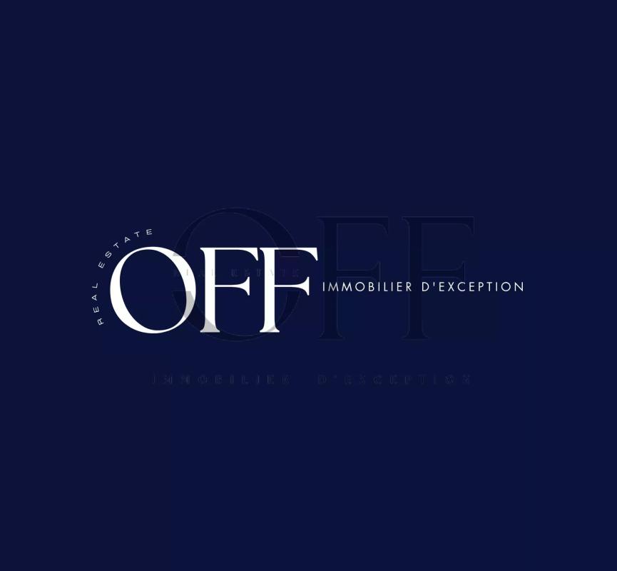 OFF real estate agency logo Logo of the real estate agency OFF, on a blue background.