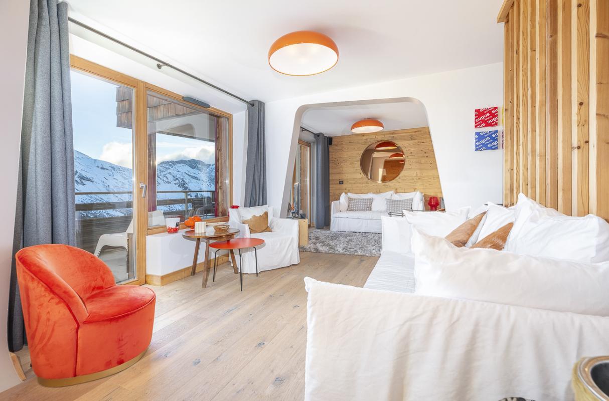 Duplex élégant à Avoriaz Intérieur d'un duplex élégant avec vue sur la montagne à Avoriaz.