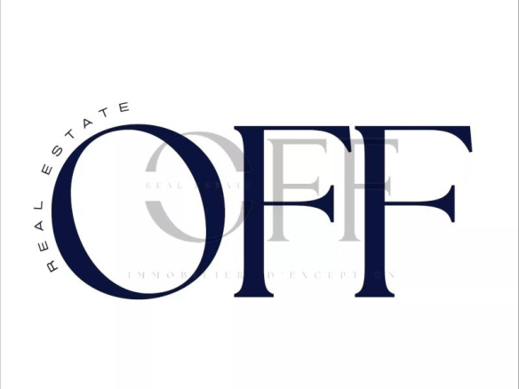 Logo de l'agence immobilière OFF REAL ESTATE sur fond blanc.