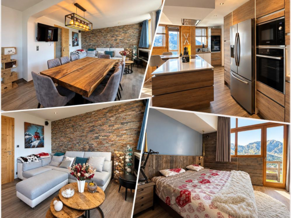 4-room duplex apartment with panoramic mountain views, Morzine.