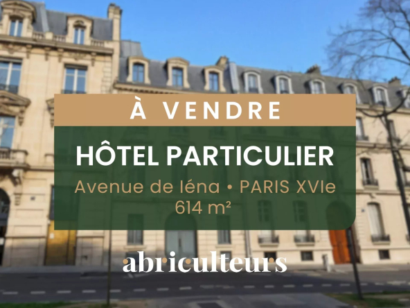 BIEN RARE – HOTEL PARTICULIER – AV. DE IENA – 614 M2