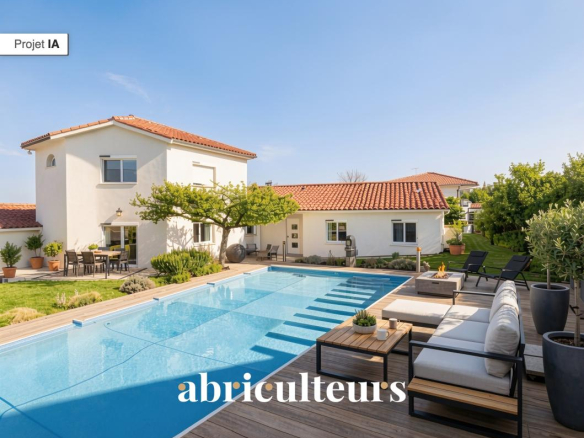 Maison contemporaine avec piscine ? 194 m² ? Échalas (69700)