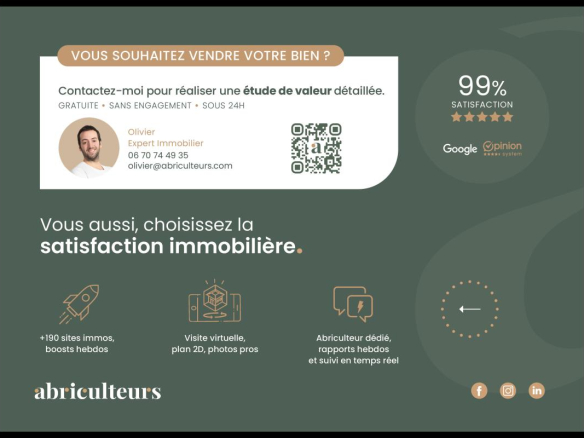 Real estate advertisement for a 2-room apartment in Paris 11 with balcony.