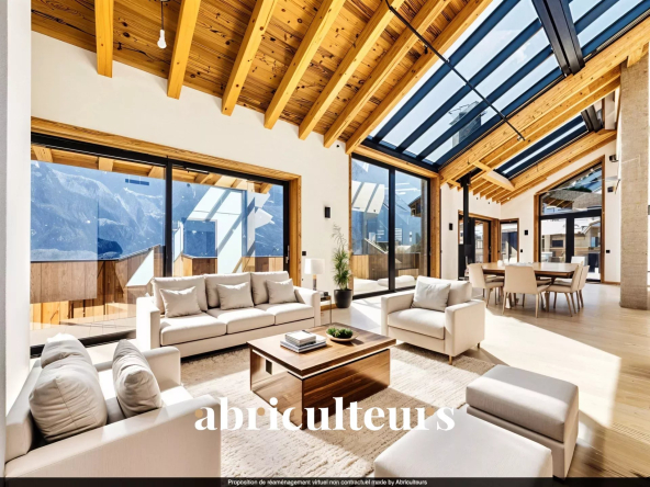 Chalet haut de gamme de 300 m² face au Mont-Blanc – Quartier prisé des Nants